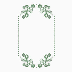 绿色圆点浪花竖边框