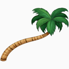 夏日元素卡通椰子树