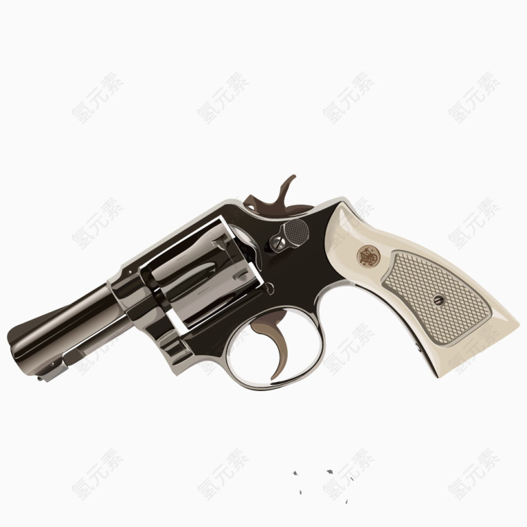 卡通手绘手枪武器