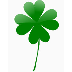 手绘植物四叶草苜蓿红花草