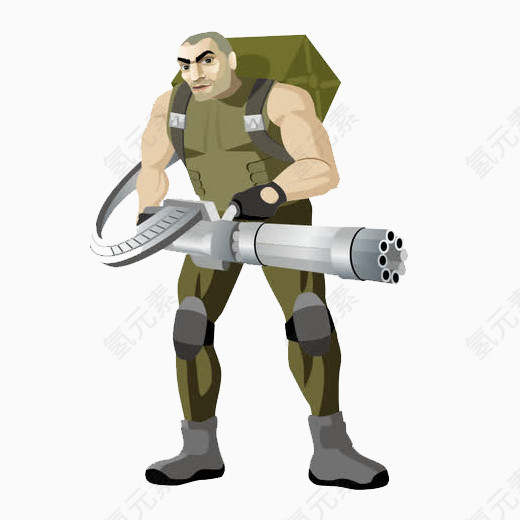 卡通军人