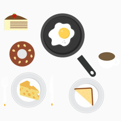 早餐彩色矢量图标