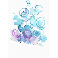 水粉墨迹幻彩装饰