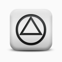 不光滑的白色的广场图标箭头三角形清晰的圆了Arrows-icons
