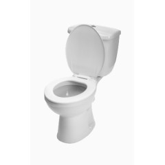 打开盖的坐便器