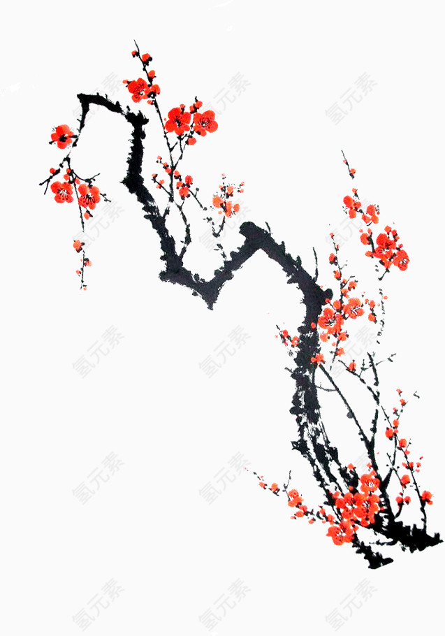 花卉水墨画