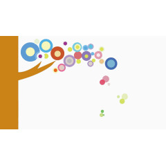 彩色圈圈PPT背景模板