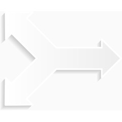 白色纸质箭头设计矢量素材