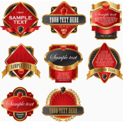 多种多样红色标签