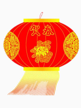 贺春灯笼素材