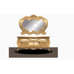 金色复古梳妆台