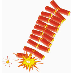 红色鞭炮促销海报