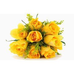 手绘鲜花黄色玫瑰