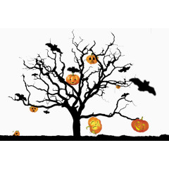 万圣节结南瓜的鬼树