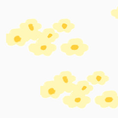 卡通清新小黄花花丛