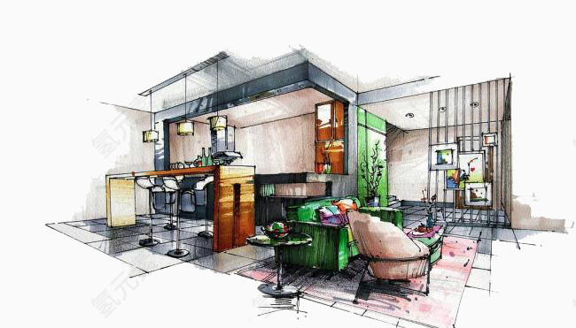 室内设计手绘图