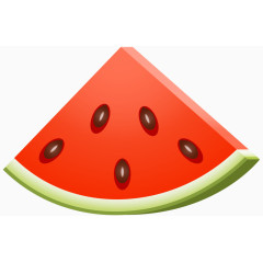 卡通手绘切开的三角西瓜