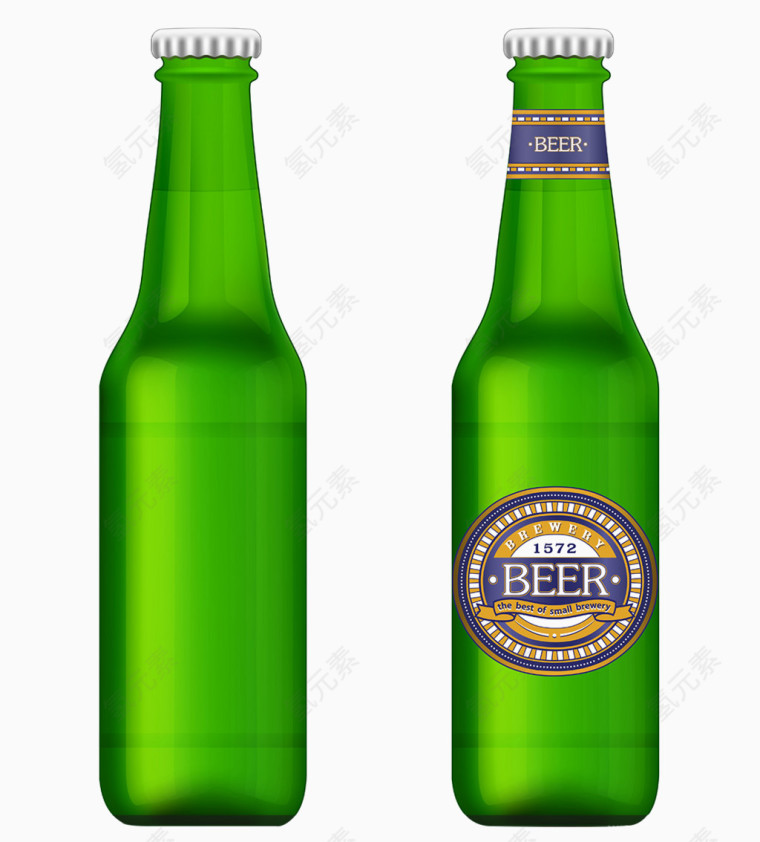 绿色啤酒包装设计矢量素材