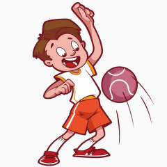 小男孩打球场景