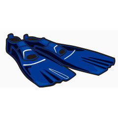 深蓝色卡通脚蹼