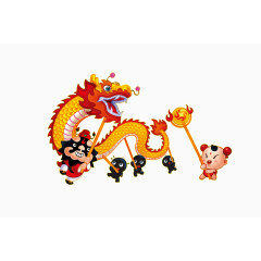 卡通舞龙