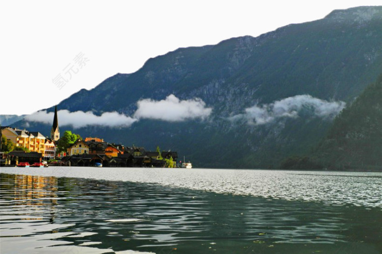 奥地利哈尔施塔特小镇风景