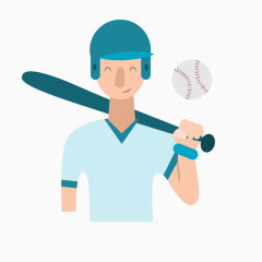 玩棒球的小男孩