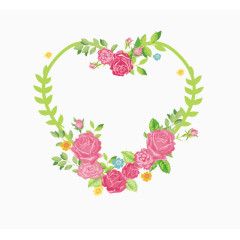 花朵心形花环