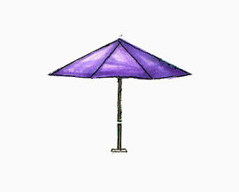 创意紫色雨伞