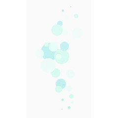 蓝色圆形图案免抠素材