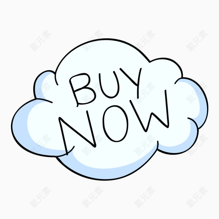 卡通现在买促销标签