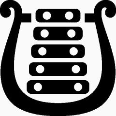 音乐钟七弦琴图标