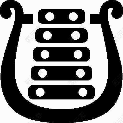 音乐钟七弦琴图标