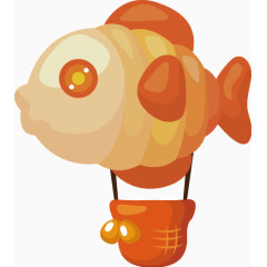 卡通动物热气球