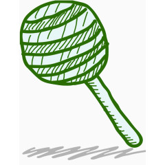 绿色棒棒糖简笔画