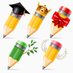 5款经典卡通铅笔素材