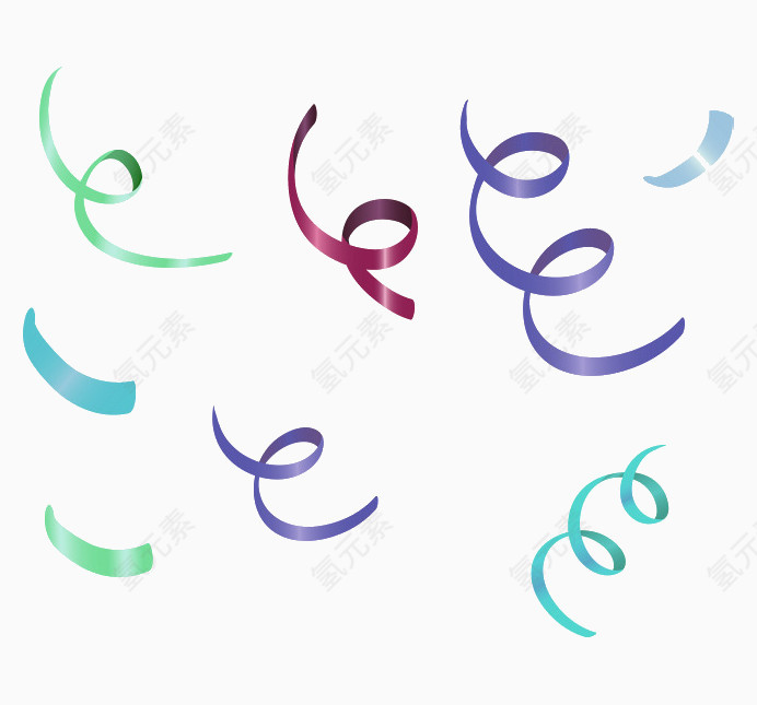 多彩简约礼花漂浮