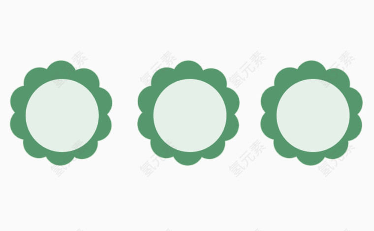 清新绿色花朵优惠券促销边框