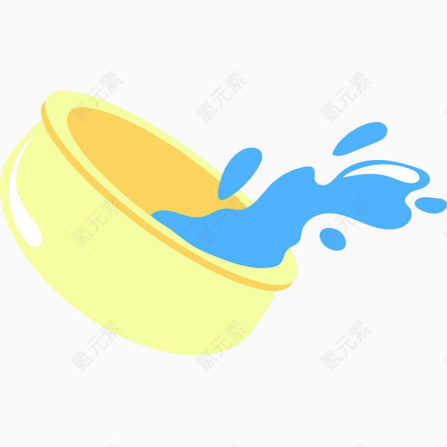 水盆泼水
