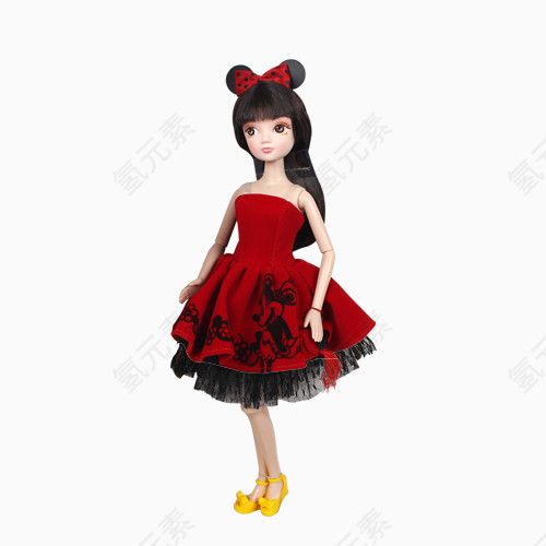 经典米妮造型可爱娃娃PNG素材