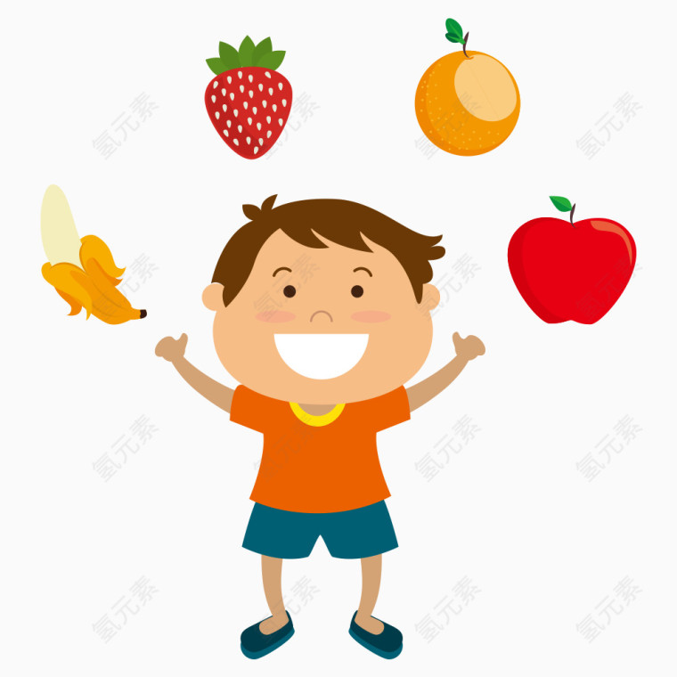 矢量卡通小孩