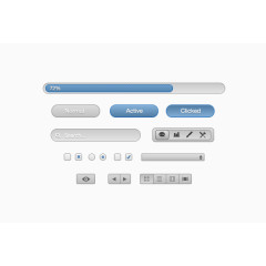 简约按钮设计合集PSD源文件