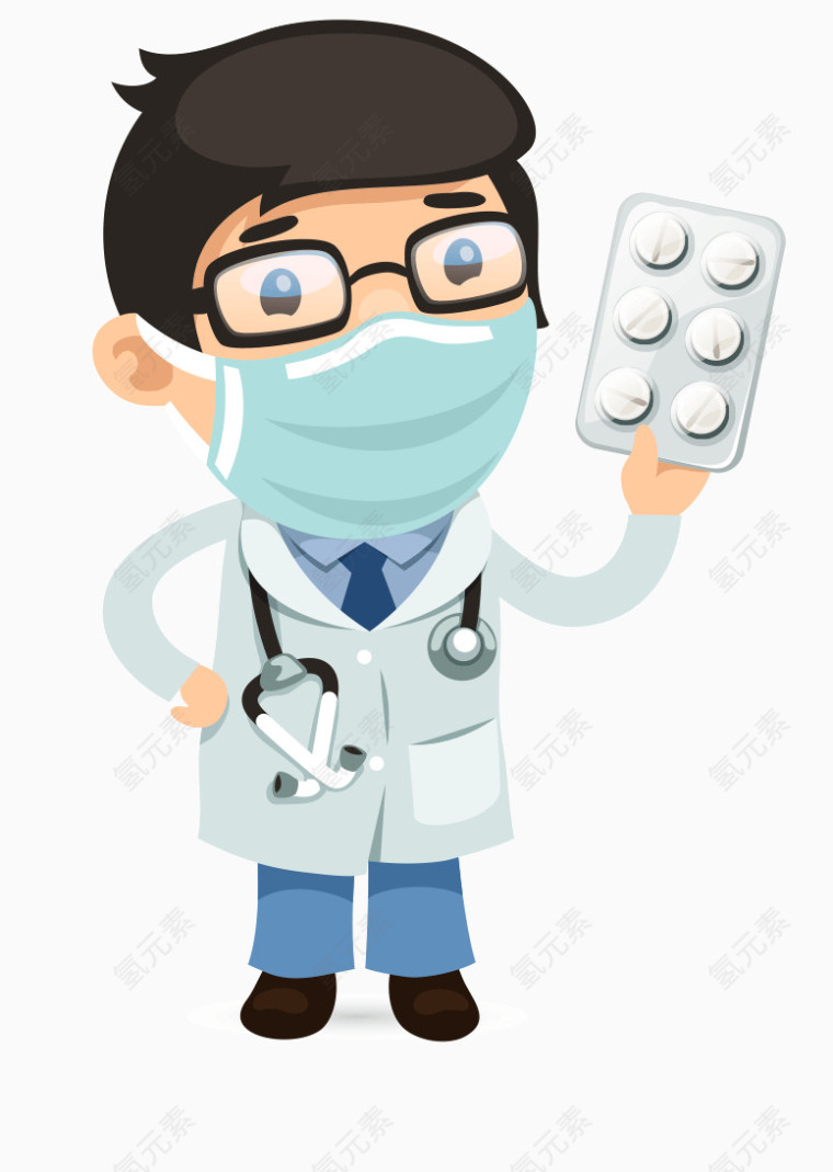 卡通职业医生人物