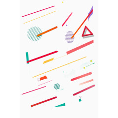 色彩斑斓漂浮元素