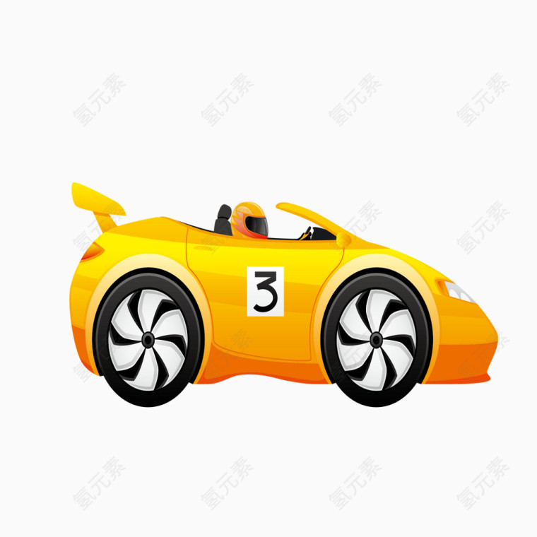 黄色赛车
