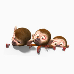 三只可爱的小猴子