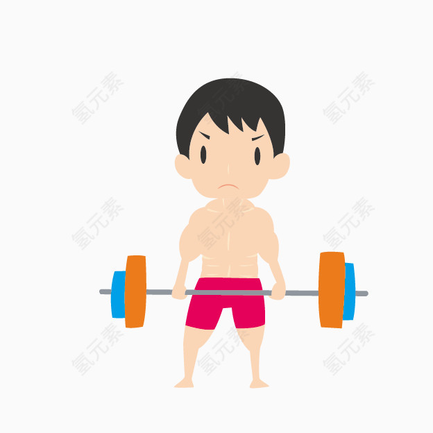 运动小人健身图片素材 举重的小人