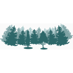 矢量森林风景横幅