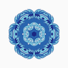 装饰花形青花瓷纹样