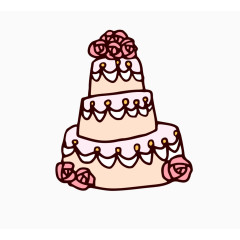 手绘婚礼图案素材